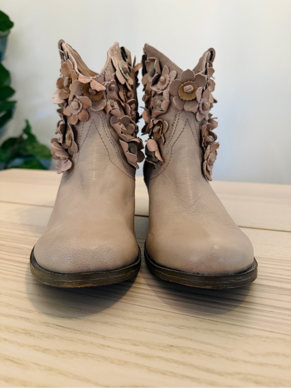 Anthropologie Sheridan Mia Floral Leather Booties EU 39 Botanical Ankle Boots - Picture 4 of 7
